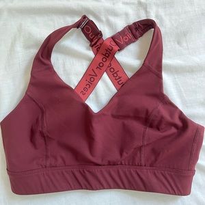 Outdoor Voices Maroon Crossback Sports Bra - Size s/m C cup